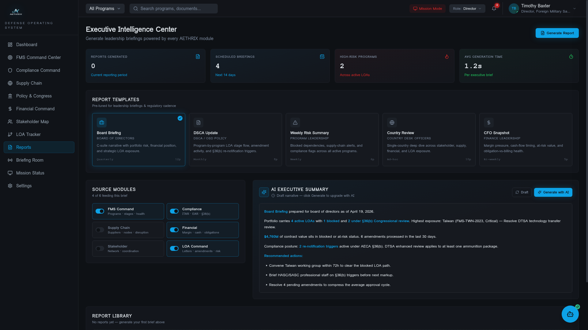 Aethrix Features · AETHRIX Defense OS